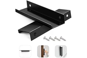 LADAMI Derbway Manijas ocultas de gabinete, 4 asas invisibles, tirador de armario, tiradores de puerta de armario, color negro,120mm