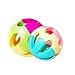 HuntGold 2X Lovely Colorful Plastic Rattle Shake Bell Baby Kids' Educational Toy Ball Christmas Gift(random color)