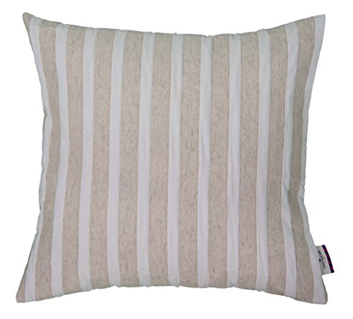Tom Tailor 564136 Kissenhülle T-Linen Stripes, mischgewebe, 45 x 45 cm, natur