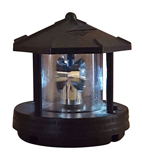 Ersatzkopf Solar f. Deko Leuchtturm Rundum Leuchtfeuer Solarkopf 360° 11cm NEU - 2