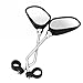 Produktbild Bike Rückspiegel, Ecrazybaby888 360-Grad drehbar Radfahren Fahrrad Motorrad Rückspiegel, 7,5x11cm breit flexiblen reflektierenden Spiegel, 15cm Edelstahl Verbinden Stange, passend für 22.2mm Lenker (1 Paar oder 2 Pack)