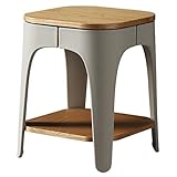 Esta versátil mesa auxiliar combina los taburetes clásicos de cuatro patas con un estilo moderno, con impresionantes texturas de madera que aportan fluidez y atractivo al espacio vital.