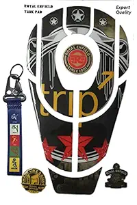 Graphixdesign Bullet Bike Tank Pad Protector Sticker 3D Emboss Compatible with Classic 350, Standard, Electra (Clasic Trip ) Waterproof