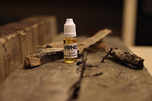 VONEL BEARD OIL MOISTURISING AND CONDITIONING BEARD GROWTH & THICKENING 100% NATURAL WITH ALMOND OIL, ARGAN OIL, JOJOBA OIL, COCONUT OIL AND VITAMIN E 10ML