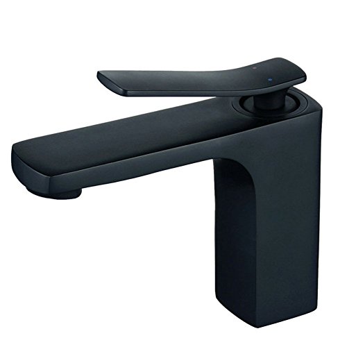 Hiendure ® Schwarz Wasserhahn bad Einhebelmischer Waschbecken Armatur Waschtischarmatur Badarmatur Waschbeckenarmatur Mischbatterie f.Badzimmer