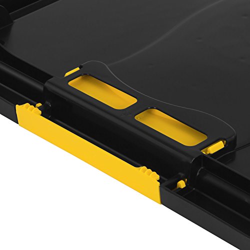 30 Liter Kunststoff Box Aufbewahrungsbox + Deckel schwarz Archivbox Multibox Drehstapelbox - 7