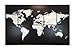 Produktbild A.P. Donovan - Weltkarte | riesige XXL Wanddekoration | 250cm x 160cm | DIY | zum selber bauen | mit Ländern und Kontinenten | Landkarte | Schwarz-Schwarz