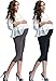 Mija – Set of 3: 2 pairs of maternity 3/4 cropped leggings + waist extender 7202 (14, Black + Beige)