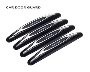 Auto E-Shopping Carnack Black Car Door Guard Edge Protector - Universal for All Cars - Set of 4 Pcs