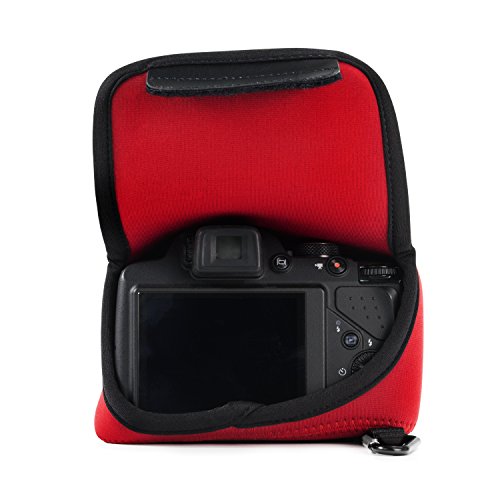 MegaGear MG728   tui avec Mousqueton en N  opr  ne pour Appareil photo Nikon Coolpix B500 Rouge