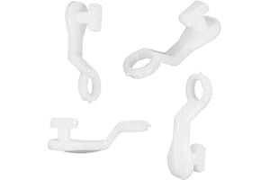 Stadux 50PCS Curtain Glider Hooks, Plastic Curtain Rail Track Gilders Hook for Window Curtain, Shower curtain