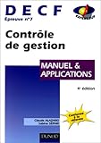 DECF épreuve n° 7 Contrôle de gestion. Manuel et applications, 4ème édition