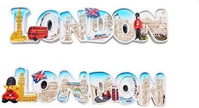 Mix of 2 London Skyline Design Resin Fridge Magnets -UK London Souvenir ( Shoponica )