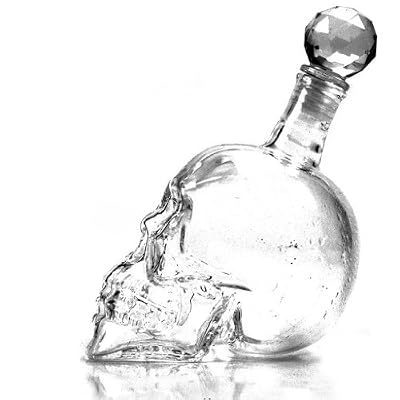 Generico 1000ml Carafe à Décanter Décanteur Bouteille de Vin Vodka Whisky Forme de Crâne