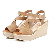 ✿✿Das Größen ist China Größen ,Bitte sehen Sie sich die Größenangaben an, und wählen Sie passende Größe im Vergleich zu ähnlichen Schuhen von Ihnen. Wir empfehlen, je nach Fußbreite eine oder zwei größere Größen zu wählen.Vielen Dank. (1 cm = 0,394 Zoll)--------Damen Sandalen Draussen Schuhe Flip Flops Übergröße Damenschuhe High Heels Pumps Peep Toe Stiletto Plateau Absatz Lackleder platform strand sandalen perlen strand sandalen damen gummi offene sandalen mit keilabsatz