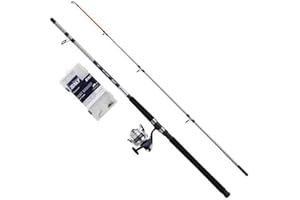 Shakespeare SALT Boat Basher Combo Set, Fishing Rod and Reel Combo, Spinning Combo Includes Hard Case Tackle Box, Lures and End Tackle, Sea - Boat Fishing