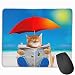 Produktbild Luancrop Gaming Mouse Pad Katze Lesen Zeitung im Strandkorb Mousepad Rechteck rutschfeste Gummi-Mauspads Matte für Computer Laptop Home Office Game Desk