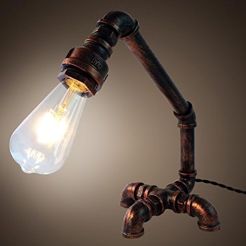 SHDT Loft Retro Creative Industrial Water Pipe Bedroom bedside table lamp desk lamp Home Bar Bedroom Decor , 2