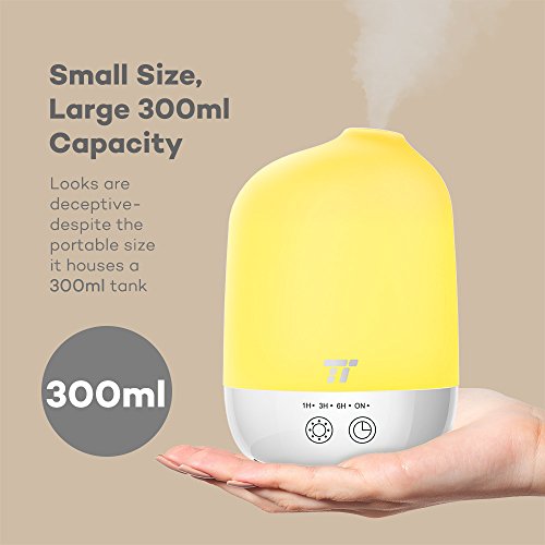 Aroma Diffuser 300ml TaoTronics Ätherisches Öl Diffuser Luftbefeuchter Aromatherapie Touch Controls Timer PCB Schutz PP Gehäusen 7 farbige LEDs - 2