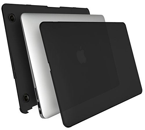 MyGadget H  lle Crystal Clear Case - f  r Apple MacBook Air 13   ab Mitte 2011  A1466 A1369 - Schutzh  lle Plastik Cover Hartschalen Tasche in Schwarz