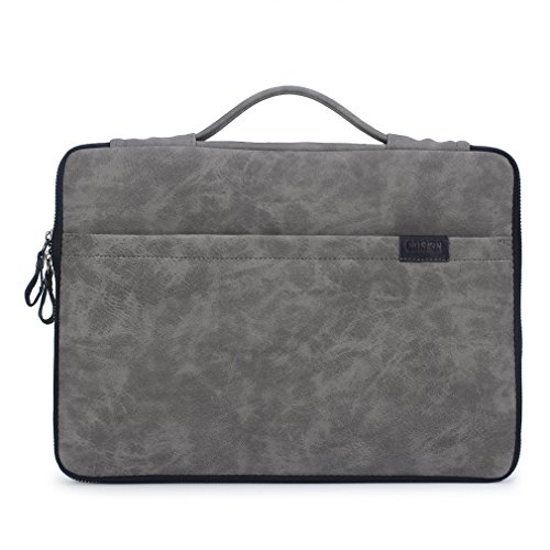 CAISON Hochwertiges Synthetik Leder Laptop Hülle Kasten Schutzhülle Tasche für 15.6″ Notebook Computer / 15″ Apple MacBook Pro Mit Retina Display - 2