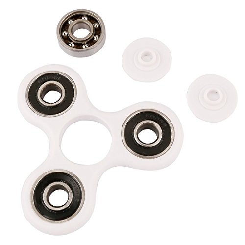 A-szcxtop Triangle Fidget Hand Spinner Toy With Fast Speed Ceramic Bearing,Anxiety Attention Funny Toy Ideal for Adult Children Kid Stress Anxiety Relief -White