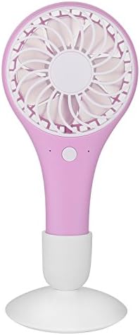 Hltd Portable Handheld Fan 2 Modes Mini USB Cooling Fan with LED Emergency Light &amp; Pedestal,Personal Handle Desktop Fans for Home and Travel (Purple)
