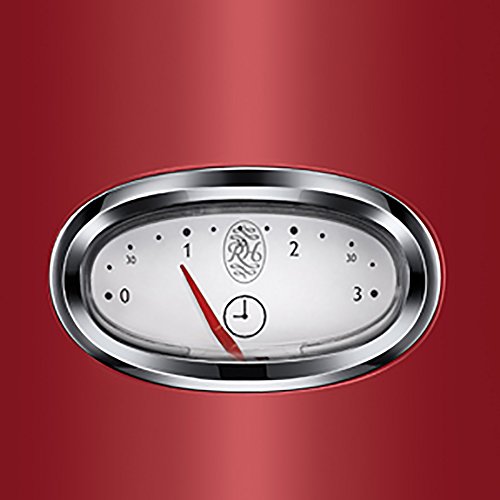 Russell Hobbs 21690-56 Retro Ribbon Red 4-Schlitz Toaster mit stylischer Countdown-Anzeige, Schnell-Toast-Technologie, 2400 W, rot - 3