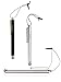 Produktbild pharri 3er Pack Executive Eingabestift Mikrofaser Mesh Spitze für alle kapazitiven Touchscreen Smartphones und Tablets