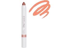 ‎COSLINE COSLINE Lippenstift Seerose 408, Apricot, Glänzendes Orange-Braun, Vegan Lipstick, Langanhaltend, Weich und cremig
