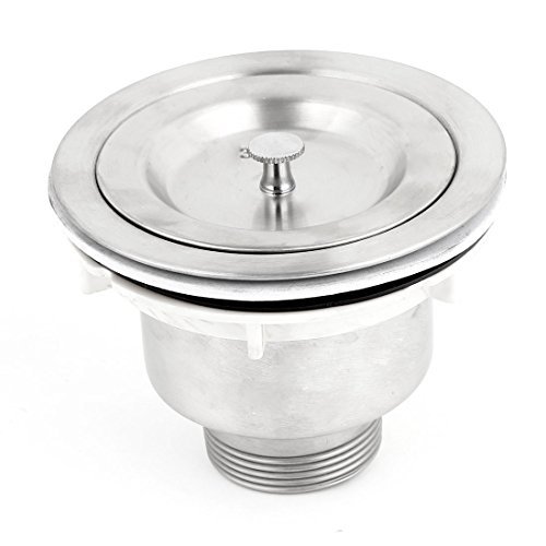 Metallic Waschbecken Sink ablassen Siebkorbfilter Silber Ton