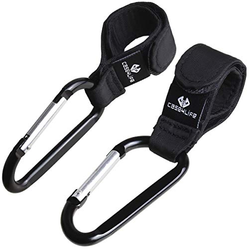 Case4Life Ganchos Carrito Bebé de Cochecito de Paseo - Sostenga y lleve bolsas, cambiadores y ropa de forma segura - Garantía de por vida