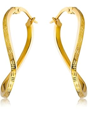 Miore Damen-Creolen 375 Gelbgold 30 mm