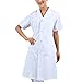 MagiDeal Labormantel Laborkittel Damen Herren Kurzarm Kittel Medizin weiß Arztkittel Berufsbekleidung Arztkittel - Weiß damen, L