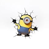 Minions Stuart 3D LED Wandlicht Deko Lampe Wandsticker - 2