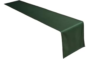 Lemos Home Hochwertiger Tischläufer Tischwäsche aus 100% Baumwolle Kollektion Konzept, Farbe & Größe wählbar (Tischläufer - 40x180cm, Olivgrün)