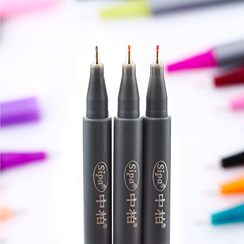 Taotree Fineliner Stifte Set mit 10 brillanten Farben Superfeine Linienbreite ca. 0.38 mm für Zeichnung Bullet Journal Geheimer Garten Malbuch und entspanntes Schreiben und Malen - 4