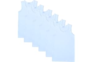 ASRL Girls Vests Pack of 6 100% Cotton Warm Vests/Available in Ages 2 up to 13 Years