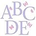 Childrens Alphabet Wall Stickers, 26 stickers A-Z and 43 Butterfly Stickers