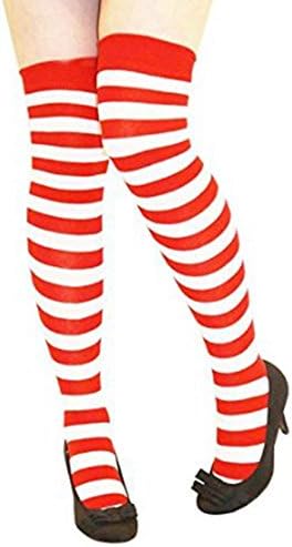 Christmas Xmas Wizard Fancy Dress Red White Stripe OTK Socks Item Code: OTK361 New