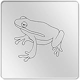 Azeeda 6 x 'Rana' 95mm Cuadrado Acrílico Transparente Posavasos (CR00126140)