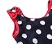 Attraco Baby Girls One Piece Swimwear Cute Polka Dot Swimming Costume Princess Bowknot Bathing Swimdress 6-12 Months