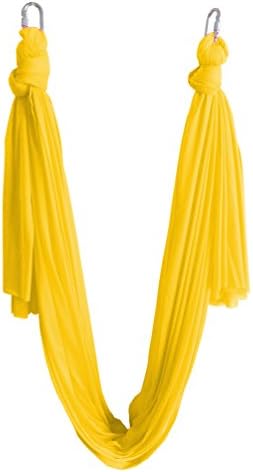 Wellsem 5.5yard Decompression Hammock Inversion Gravity Aerial Traction Yoga Gym Swing Hanging with Carabiners for Home & Outsides Sports to Shape Body