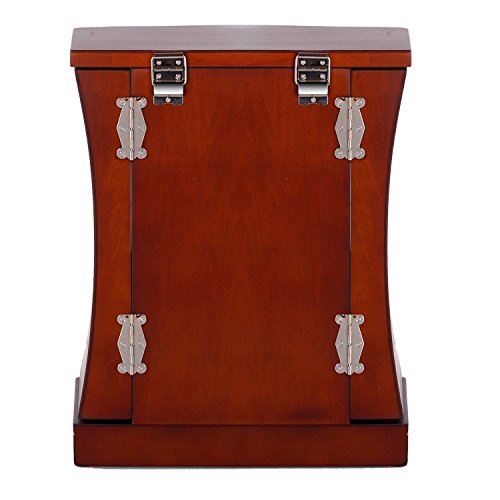 Schmuckkasten aus hart Holz schmuckkoffer Kosmetikkoffer Schmuckkästchen Holzbox Aufbewahrungsbox für Schmuck (MG12BROWN) - 4