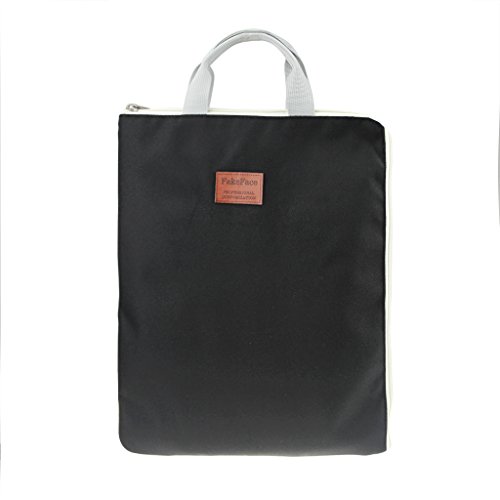Preisvergleich Produktbild Liying Neu Dokumententasche laptoptasche Dokumentenmappe Aktentasche Sichttasche Ordnertasche Konferenzmappe Hülle Henkeltasche Handtaschen mit Reißverschluss 13 Zoll 35cm*27cm Schwarz