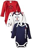 Absorba Underwear Baby Boys MUM'S STAR GARCON Plain Bodysuit