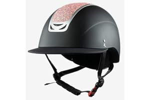 HORZE Femme et Enfant, Casque d'équitation Apex VG1, réglable, Strass
