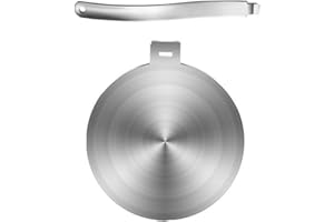 JUMPLUSHION Placa difusora de calor, placa de inducción, adaptador de cocina de acero inoxidable para ollas y sartenes, varios tamaños 13/20/24/28 cm, accesorio de utensilios de cocina (20 cm)