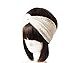 Produktbild Frauen Spitze Retro Turban Twist Haarband Criss Cross HEAD Twisted geknotet weichem Haar Band Kopftuch Haar Zubehör breit Version (weiß)