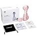 KINGDOMCARES Ultrasonic Waterproof Facial Cleansing Brush Rechargeable Exfoliating Microdermabrasion Face Brush Deep Cleaning Skin and Body Scrubbing Facial Massager with 3 Speeds 2 Brush Heads Pink